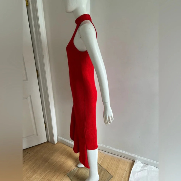 Elliatt Felice Asymmetric Halter Neck Sleeveless Dress Red Size XS  Ruffle - Picture 4 of 10
